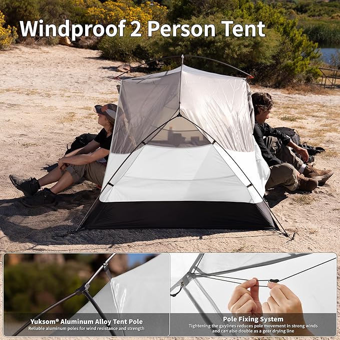 Naturehike Mongar Pro 1/2/3 Person Backpacking TentWaterproof Nylon Easy Setup Lightweight Camping Tent