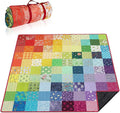 Extra Large Picnic Blankets Waterproof Foldable (80x 80) Boho Beach Blanket Waterproof Sandproof3-Layer Thicking Mat Outdoor Packable Camping Blanket