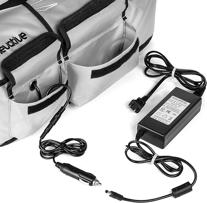 Homevative Electric Heated &amp Insulated Pizza &amp Food Delivery Bag. Home Outlet &amp Car Power Plugs Included Holds 3 Large Pizza Boxes