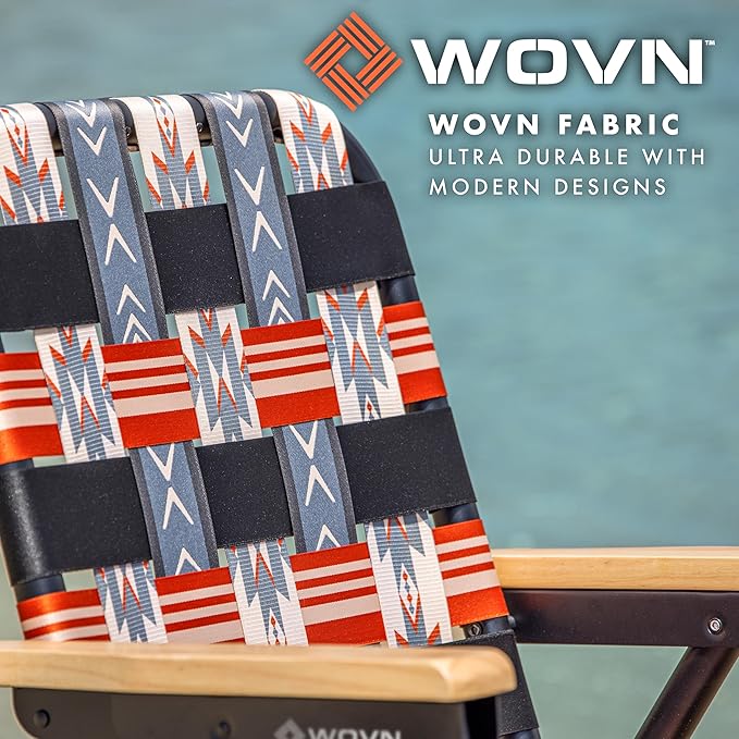 GoSports WOVN Beach Backpack Chair - 9 Styles Available - Premium Folding Camping Chair