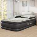 YITAHOME FullXL Size Air Mattress with Headboard 18in Inflatable with Pillow Blow Up Mattress with Removable Electric Pump Comfort Air Bed Queen for Camping &amp Home Black