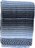 Authentic Mexican Falsa Blanket Perfect for YogaBeach CampingPicnic Car seat Cover Home Throw Decor(Gray/Black/White)