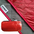 Large Outdoor Blanket Waterproof Quilted-Thick Warm Fleece Blanket for Stadium Camping Picnics Beaches Pets Sports - Sandproof Windproof Washable Portable - Red