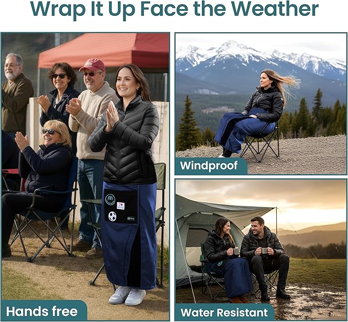 Mozy Wearable &amp Weatherproof Outdoor Blanket – Lower-Body Thermal Wrap for Superior Warmth