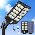 JAYNLT Y-5200W Solar Street Lights Outdoor520000LM 6500K Commercial Parking Lot Lights Dusk to Dawn Waterproof Solar Security Flood Lamps with Motion Sensor and Remote for Yard Garage Driveway