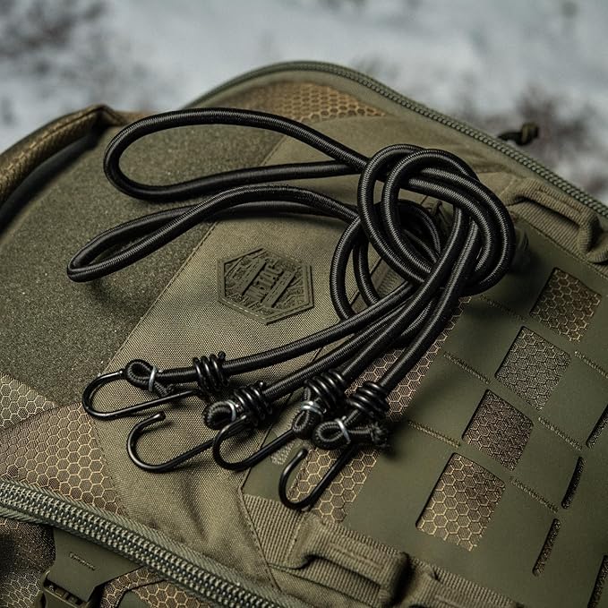 M-Tac Compression Stuff Sack + 24 Inch Bungee Cords (Set of 2) – Military Waterproof Compression Bag with Elastic Ropes and Durable Metal Hooks for Sleeping Bag Travel Camping Hiking Outdoor Gear