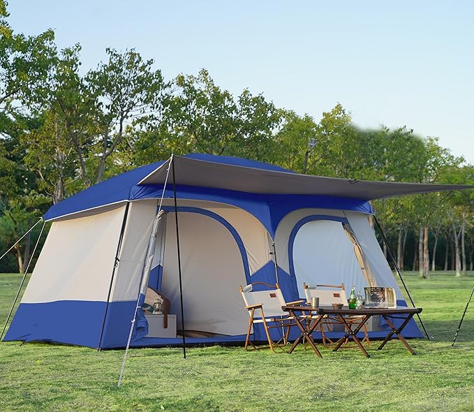 Vidalido Tents8-10 Person Camping Tent with Extended Vestibule2 Room Weather Resistant Family TentsEasy Install Waterproof Outdoor Tent for Camping Hiking