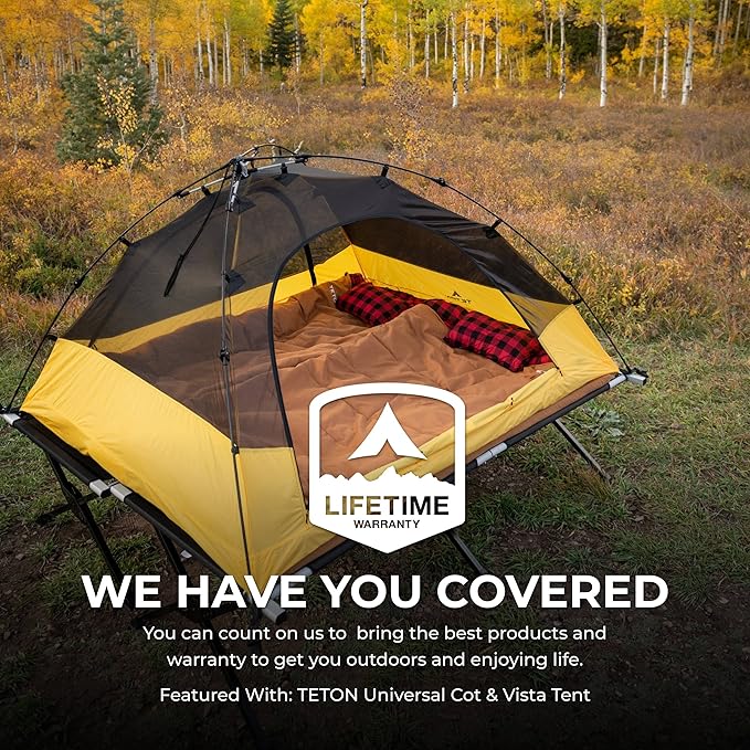 TETON Sports Deer Hunter Sleeping Bag Warm and Comfortable Camping Sleeping Bag Teton Tough Canvas Shell for Camping Hunting and Cold Weather