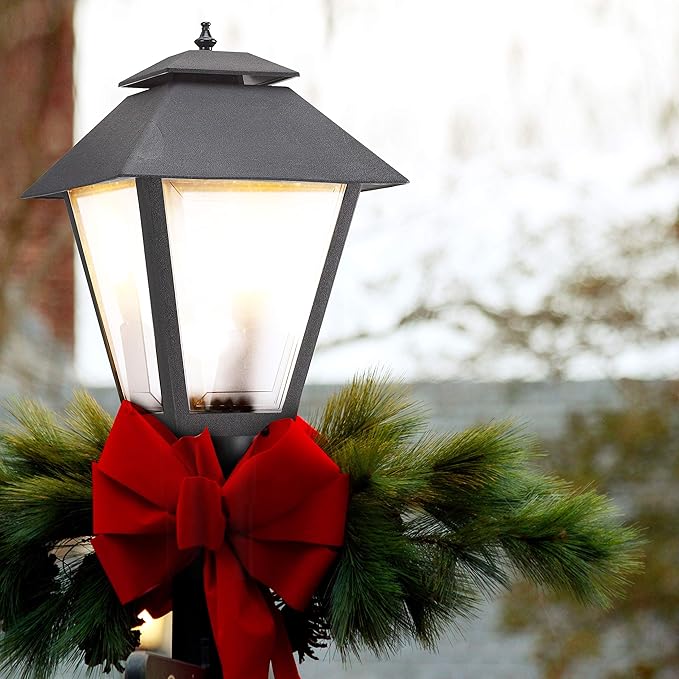 Generation Lighting 82065-12 Polycarbonate One-Light Outdoor Post Lantern Outside Lighting Black Finish