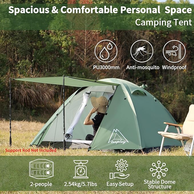 Camping Tent Easy Setup 1-2-8-10 Person Waterproof and Portable Tent for Camping Hiking Outdoor