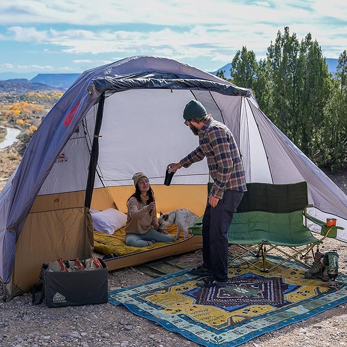 Kelty Caboose 4P Tent and Vehicle Awning Shelter Universal Attachment for Vans Trucks SUVs Standing Height Door Massive Vestibule Fully Freestanding Designed in Sunny Colorado (2023)