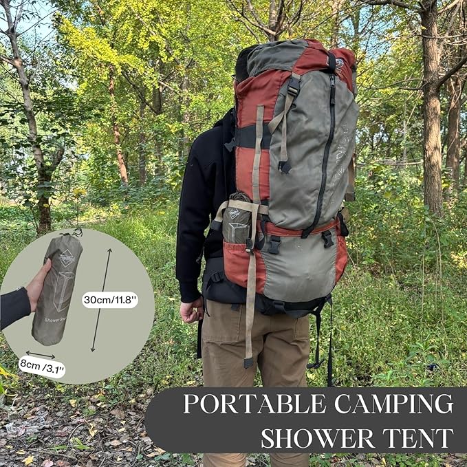 onewind Portable Privacy Shower Tent Ultralight Camping Shower Shelter Portable Toilet Tent Bathroom Tent Privacy Changing Dressing Room for Outdoor Use Camping Hiking Backpacking