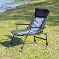 Camping Lounge Chair Portable Folding Reclining Camping Chair with Adjustable backrest for Indoor and Outdoor Camping Beach Hiking Fishing Green+Black