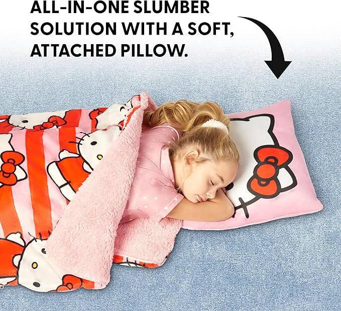 Silk Touch Sherpa Slumber Bag for Boys and Girls Sleeping Bag with Zipper 27 x 56 inches