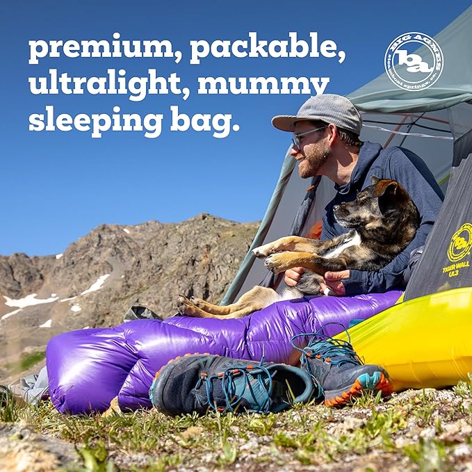 Big Agnes Fly Creek UL - 850 RDS DownTek Ultralight Sleeping Bag Backpacking Gear Compact Cold Weather Sleep Quilt
