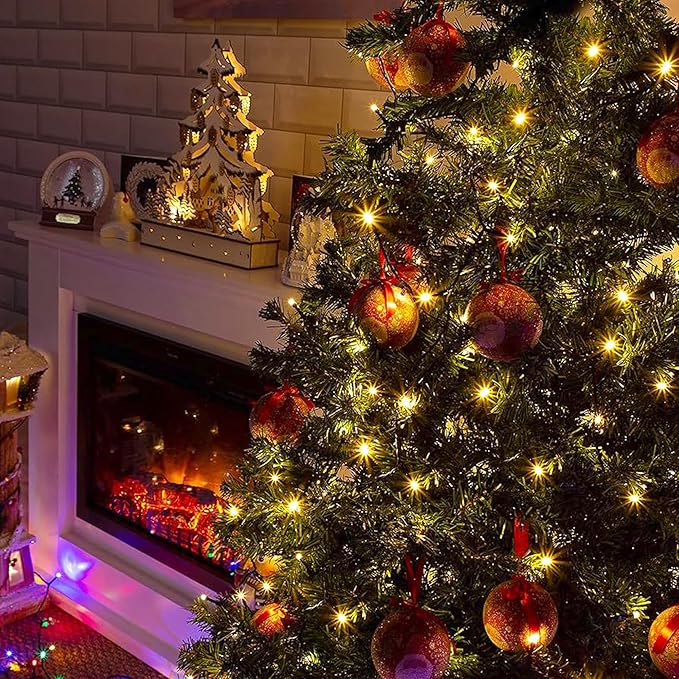 328 FT 1000 LED Christmas Lights Waterproof Christmas Lights Outdoor with 8 Modes&ampTimer Plug in Fairy Light for Xmas Garden Patio Tree Party Holiday Decoration (Warm White