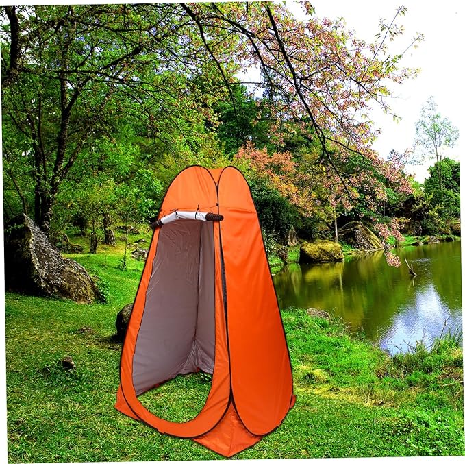 1Pc Portable Privacy Shower Tent Movable Camping Tent for Outdoor Use Windproof Dressing Room with Space Easy Setup Storage for Camping Fishing Beach Events