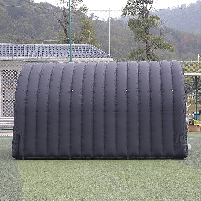 SAYOK 16.8ft Inflatable Tunnel Entrance Sports Inflatable Tunnel Sport Tunnel Entrance Inflatable Football Tunnel Tent with Blower for Event Exhibition Promotion(Black 16.8ft x 10ft x 9.24ft)
