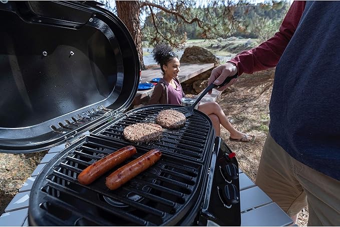 Coleman RoadTrip 225 Portable Tabletop Grill 2-Burner Gas Grill with Matchless Ignition &amp Adjustable Temperature Control 11000 BTUs of Power for Grilling Tailgating Camping BBQ &amp More