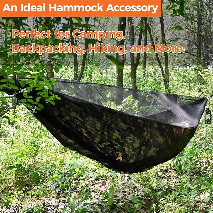 onewind Hammock Mosquito Net Single &amp Double Camping Hammock Bug Netting No See Ums Net 360 Degree Insect Protection Alternative for Onewind Bottom Entry Hammock