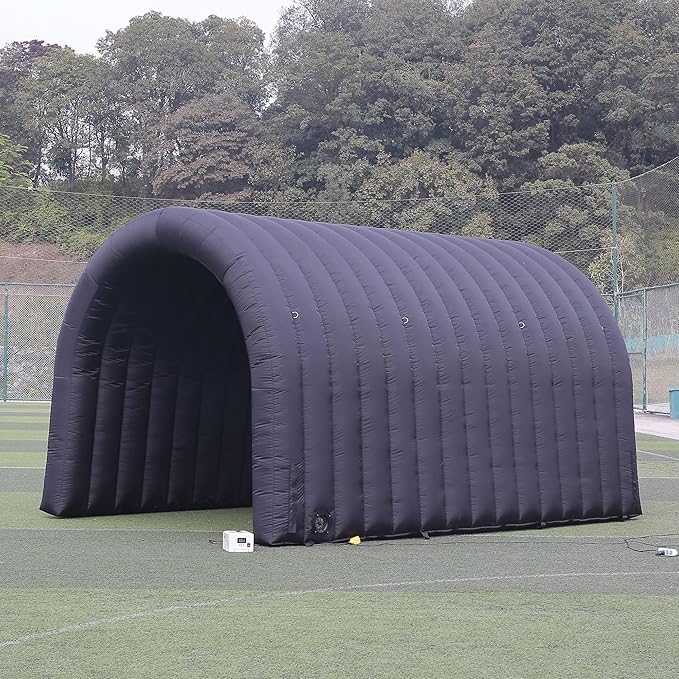 SAYOK 16.8ft Inflatable Tunnel Entrance Sports Inflatable Tunnel Sport Tunnel Entrance Inflatable Football Tunnel Tent with Blower for Event Exhibition Promotion(Black 16.8ft x 10ft x 9.24ft)