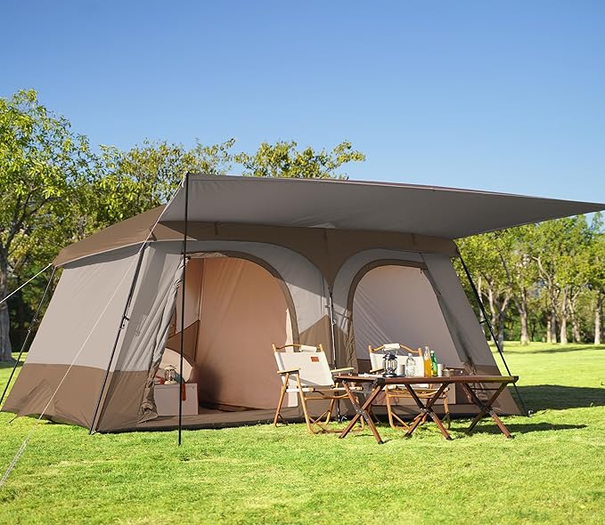 Vidalido Tents8-10 Person Camping Tent with Extended Vestibule2 Room Weather Resistant Family TentsEasy Install Waterproof Outdoor Tent for Camping Hiking