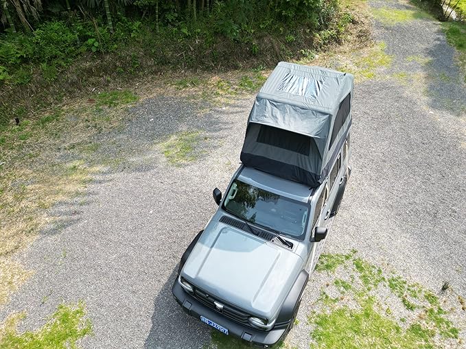 Inflatable SUV Roof Tent: 2-Person Waterproof Camping Shelter with Air-Beam Mattress - 300D Oxford Fabric &amp Aluminum Base for Outdoor Adventures - Easy Setup Under 5 Mins