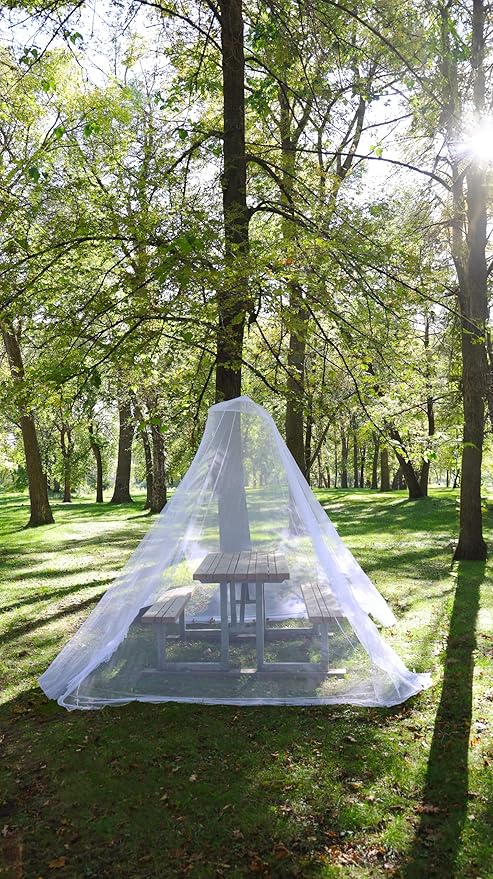 Coghlan's Traveler's Circular Mosquito Net – Lightweight Insect Protection for Camping Travel and Outdoor Use – Includes Carry Bag Twine Hooks Anchors Nails – 78 x 32 x 58
