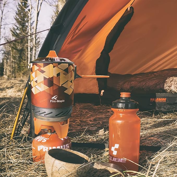 Fire-Maple Fixed Star X2 Backpacking and Camping Stove System Outdoor Propane Camp Cooking Gear Portable Pot Jet Burner Set Ideal for Hiking Trekking Fishing Hunting Trips and Emergency Use