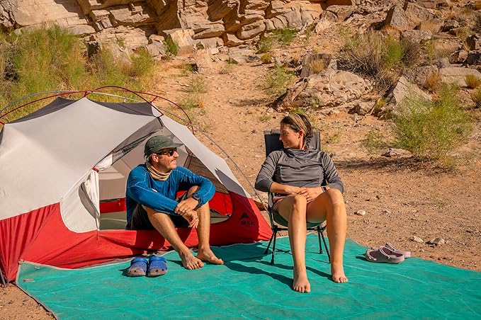 CGEAR Original Sand-Free Outdoor Rug Camping Mat - Water-Resistant &amp Anti-Fade Material - Military-Grade - Reversible Design - Area Rug for Beach RV &amp Picnics - Travel Bag