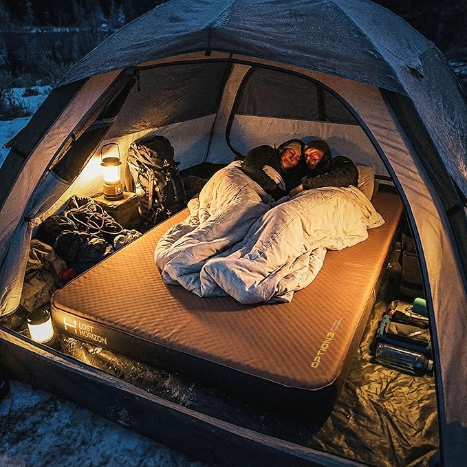 LOSTHORIZON Air &amp Foam Camping Mattress Self-Inflating Sleeping Pad 4.5 Thick with Air Pump Full