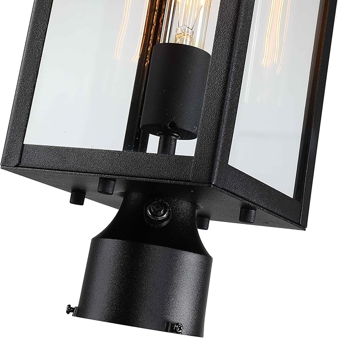 21.3 Inch Outdoor Lamp Post Light Fixture Dusk to Dawn - Residential Sidewalk Lamp Post Sconce Dusk to Dawn Outside Pole Lantern for House Outdoor Column Light E26