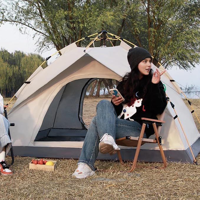 2 Person Windproof Oxford Tent Easy Setup Backpacking Tent for Camping Hiking Traveling