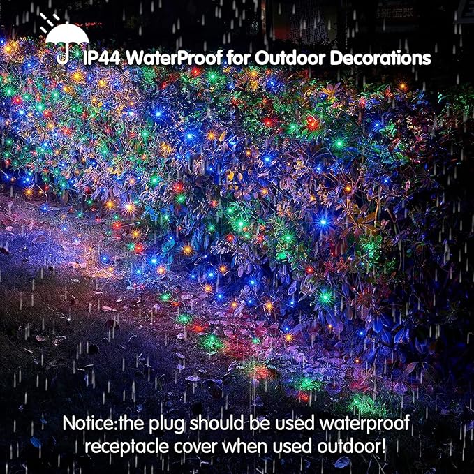Led Christmas Net Lights Outdoor Christmas Lights Multicolor 160LED 5ftx7ft Waterproof Outdoor Indoor Fairy Mesh Net Light for Xmas Party Yard Patio Trees Shrubs Bushes Decorations