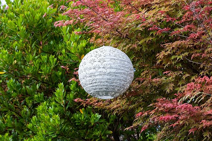 Allsop Soji Stella - Deco Globe - 12 Outdoor Solar Lantern -White