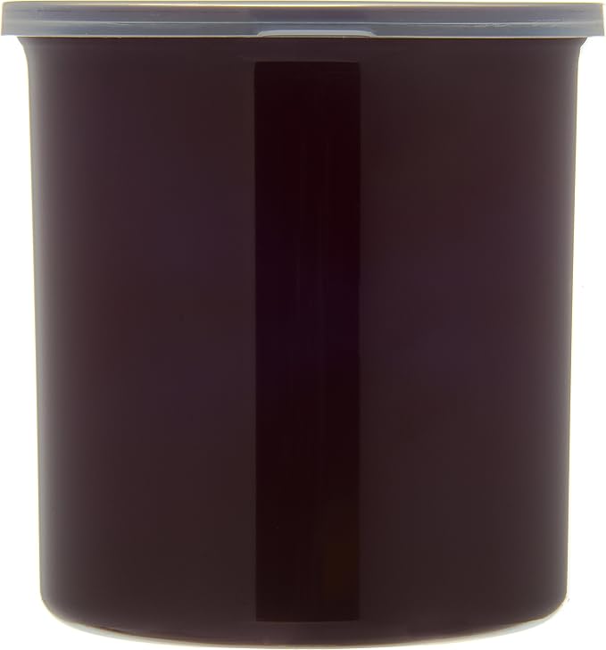 Carlisle FoodService Products Classic Round Storage Container Crock with Lid for Kitchen Restaurants Home Plastic 1.2 Quarts Brown (Pack of 12)