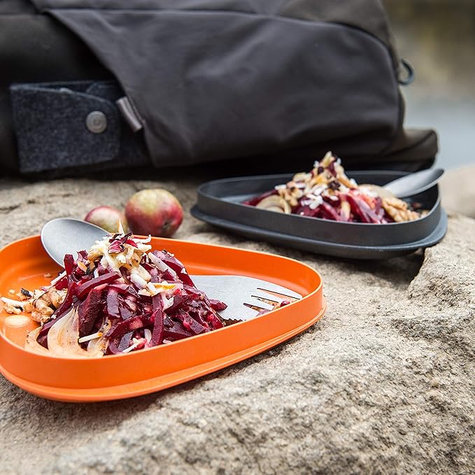 Light My Fire Titanium Spork — Camping Spoon Fork Knife Combo — Reusable Travel &amp Camping Utensils — Unbreakable Non-Toxic BPA Free Outdoor Backpacking Hiking Picnic Utensil — 1 Metal Spork