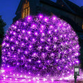WBao Halloween Lights Outdoor 360LED 11.5ft x 6.9ft Halloween Net Lights with 8 Modes Timer Connectable Waterproof &amp Dark Green Wire for Lawn Bushes Shrubs Outdoor Holiday Decorations Purple