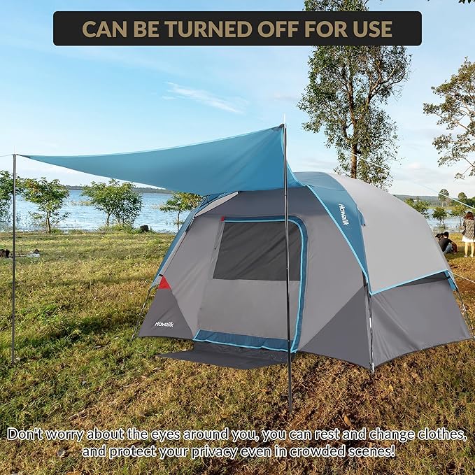 Camping Tent Family Tent for Camping Easy Set Up Tents 4-6 PersonWaterproofSpacious Lightweight Portable for Family Outdoor AdventuresTraveling