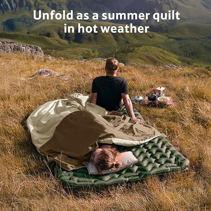 Naturehike Lightweight Compact Sleeping Bag 59℉/32℉ Envelope Ultralight Backpacking Sleeping Bag Portable Waterproof with Compression Sack for Cold&ampWarm Camping Traveling Hiking