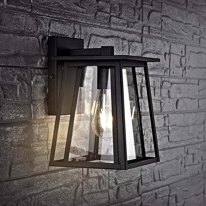 Safavieh Lighting Stern Black Outdoor Wall Lantern (LED Bulb Included)