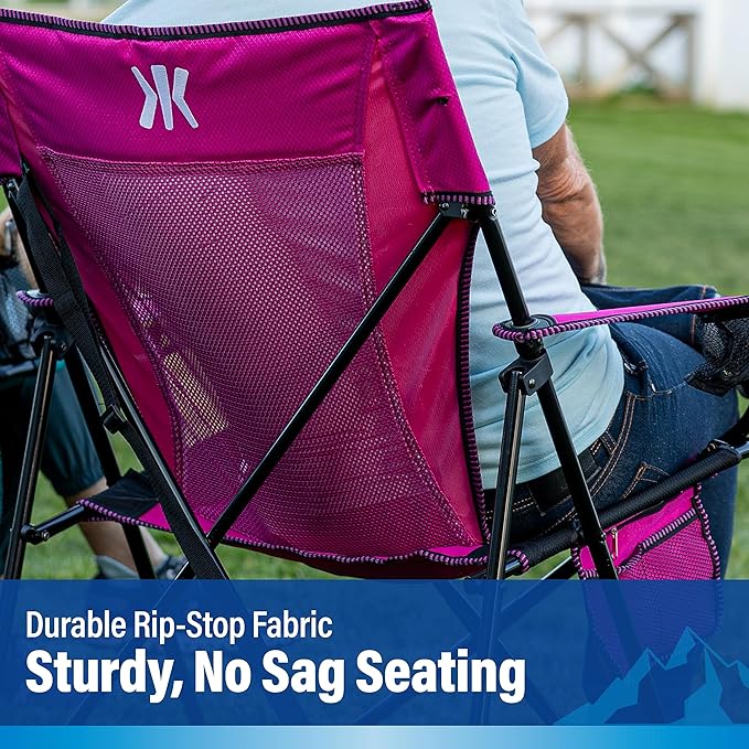 Kijaro Dual Lock Portable Camping Chairs - Enjoy the Outdoors with a Versatile Folding Chair Sports Chair Outdoor Chair &amp Lawn Chair - Dual Lock Feature Locks Position – Jasper Green