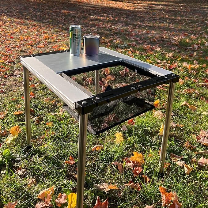 IGT Camping Table Legs 304 Stainless Steel Adjustable Height Telescopic Design Tool-Free InstallationCompatible with Most IGT Frames Outdoor Cooking Picnic BBQ (Set of 4) (S (11.8”–17.7”))