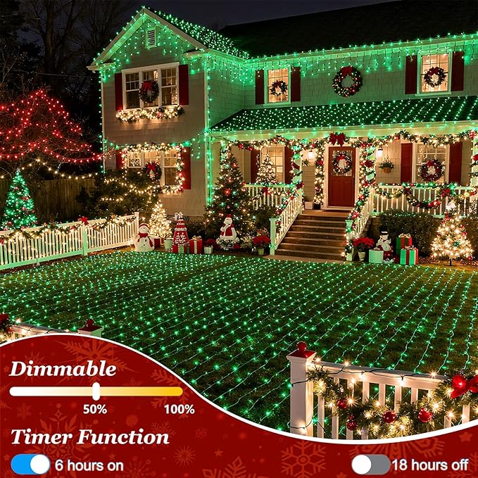750 LED 240FT Christmas String Lights Outdoor with 12 Modes Timer &amp Dimmable Green Wire St Patricks Day Decorations Lights Waterproof Plug in Fairy Lights for Party Home Patio Wedding Xmas Gree