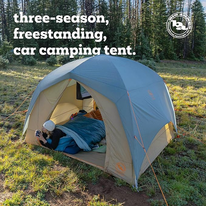 Big Agnes Big House - Base and Car Camping Tent 3 Season Waterproof Gear Easy Set Up for Groups