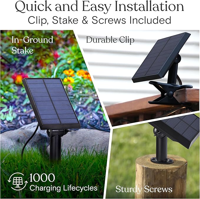 Brightech Ambience Pro 27 Ft Solar Powered String Lights - Commercial Grade Waterproof Patio Lights with Edison Bulbs - Shatterproof LED Solar Outdoor String Lights - 1W LED Soft White 12 Bulbs