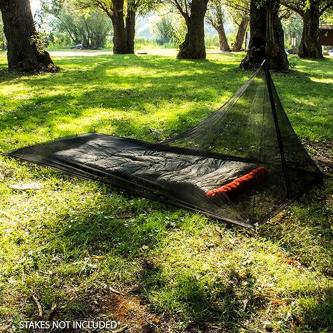 MEKKAPRO Mosquito Netting for Camping with Carry Bag Mosquito Net Tent Compact and Lightweight Bug Net for Camping Mosquito Netting for Bed Fits Sleeping Bags Tent Bed (Single)