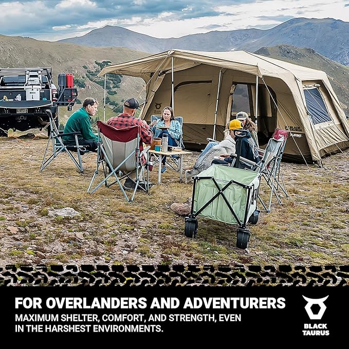 Turbo Heavy-Duty Camping Tent – Quick-Setup 4-Season Family Tent with Waterproof 150D Shell &amp Instant Frame – Choose Capacity (HD 300/HD 450) &amp Color