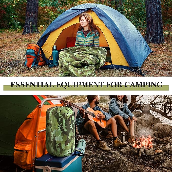 Tranqun 10 Packs Sleeping Bags Bulk for Adults Homeless Sleeping Bag Liner Waterproof Cold Weather for Charity Homeless Camping Hiking Backpacking Outdoor Activities