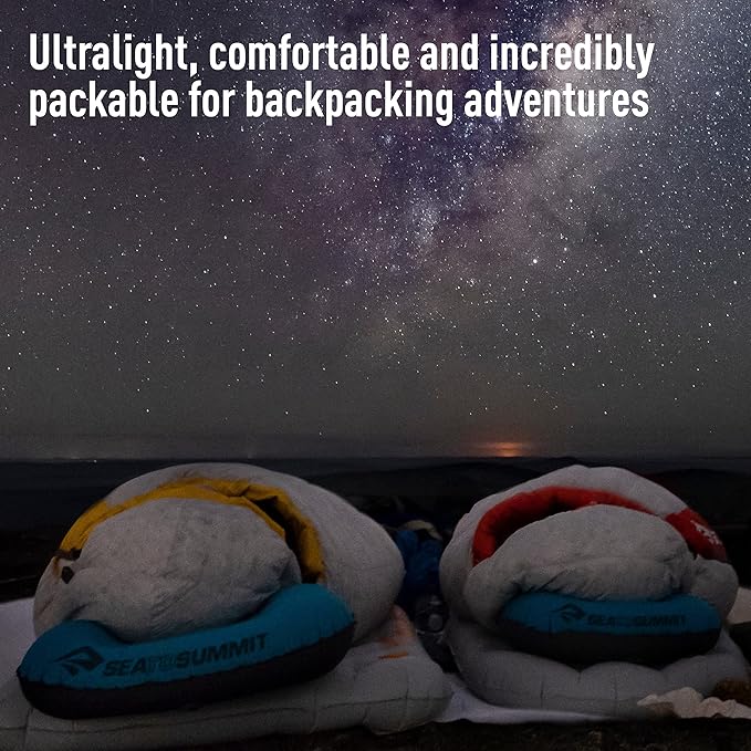 Sea to Summit Aeros Ultralight Inflatable Camping and Travel Pillow Deluxe Aqua
